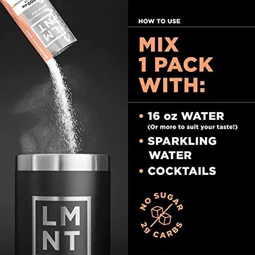 LMNT Zero-Sugar Electrolytes - Grapefruit Salt - Hydration Powder Packets | No Dodgy - TrustMedUSA