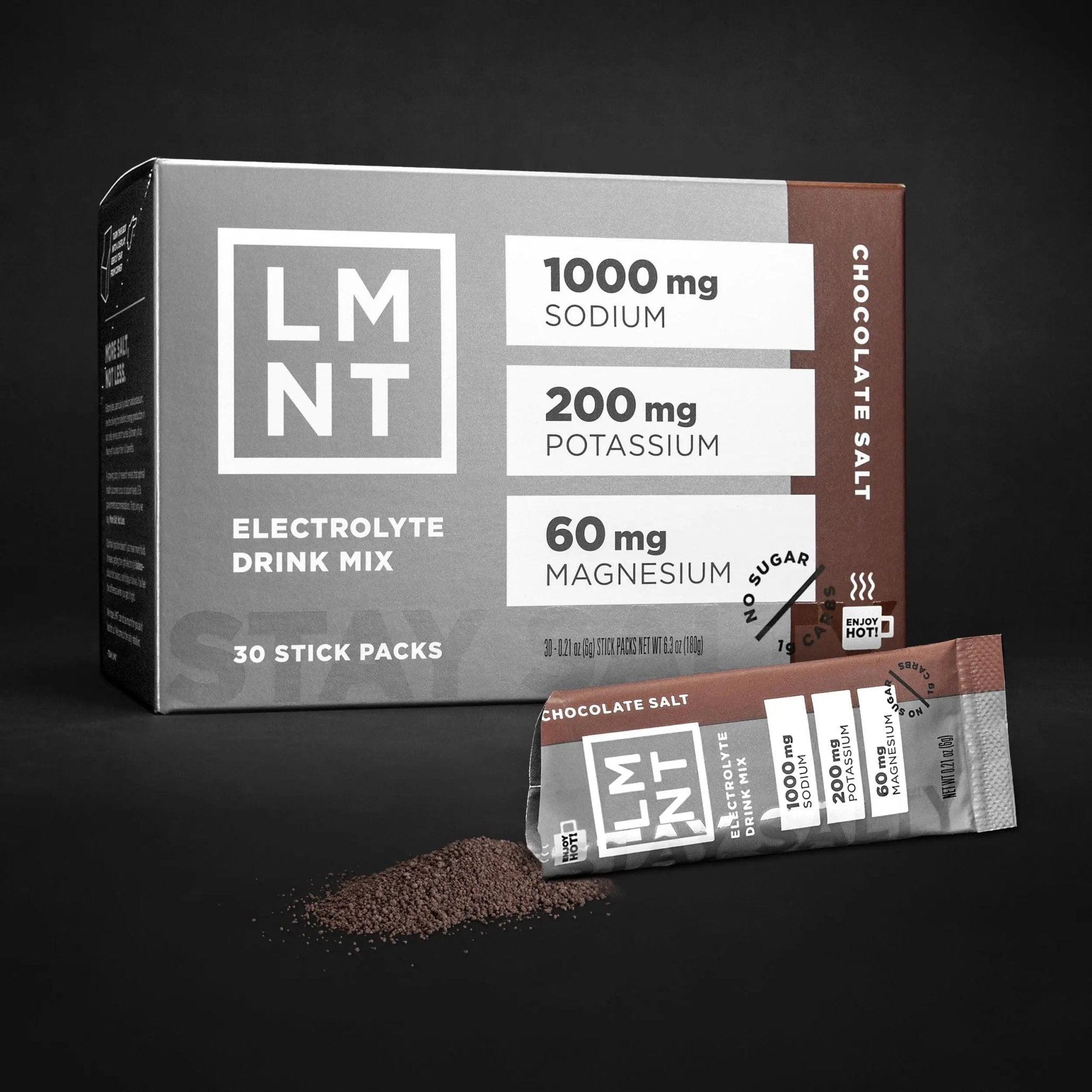 LMNT Zero-Sugar Electrolytes - Hot Chocolate Salt - Hydration Powder Packets - TrustMedUSA