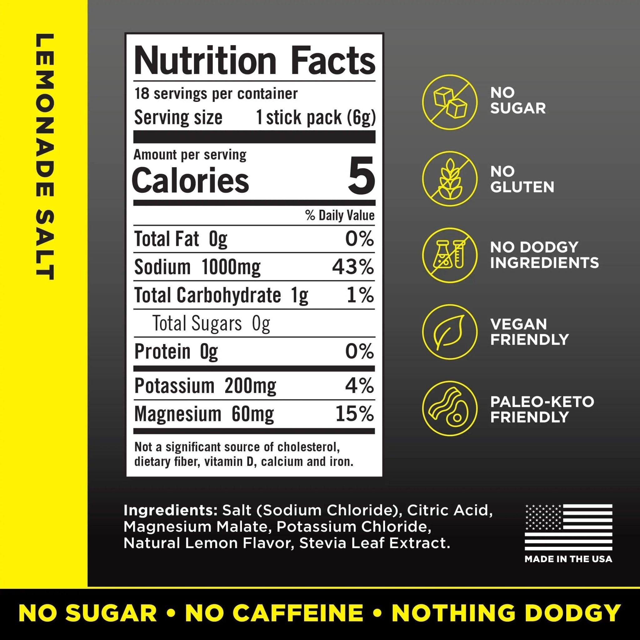 LMNT Zero Sugar Electrolytes - Lemonade | Drink Mix | 18-Count - TrustMedUSA