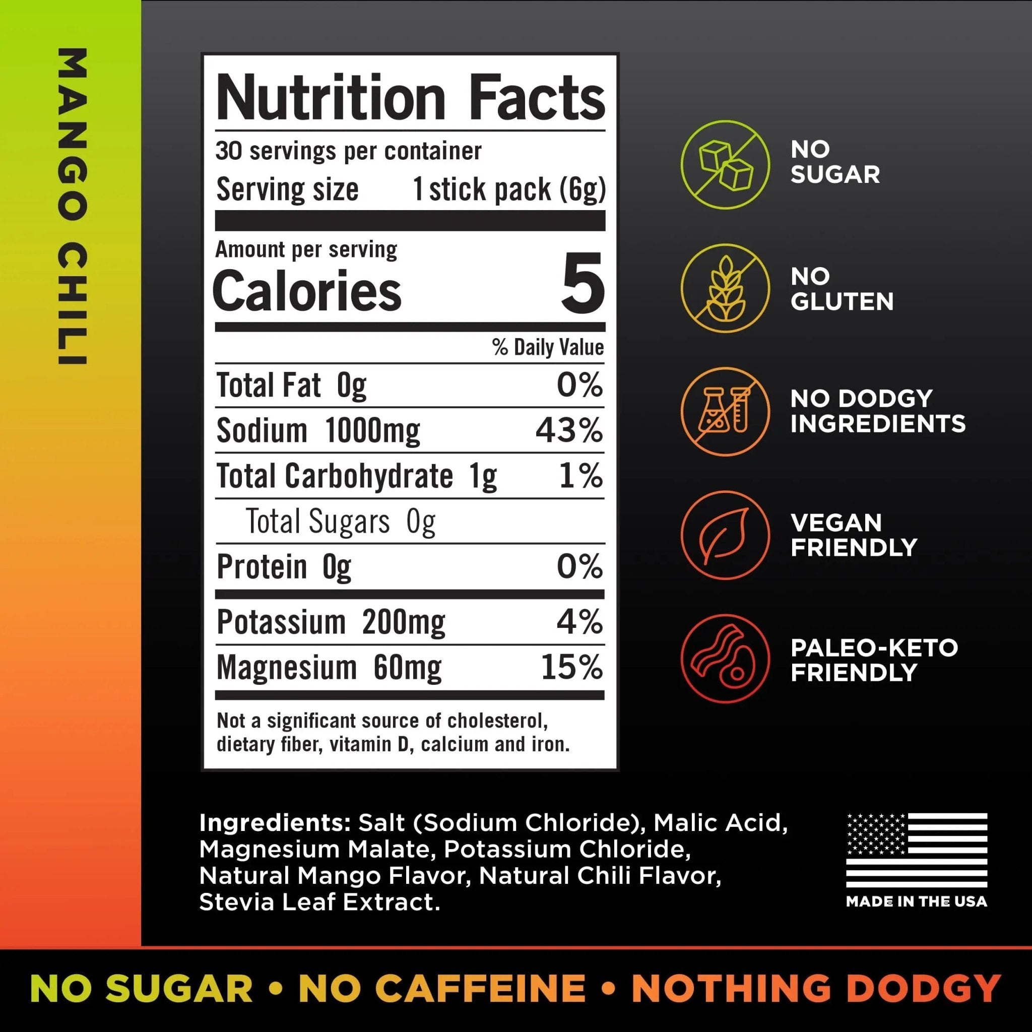 LMNT Zero Sugar Electrolytes - Mango Chili Salt | Drink Mix | 30 Count - TrustMedUSA