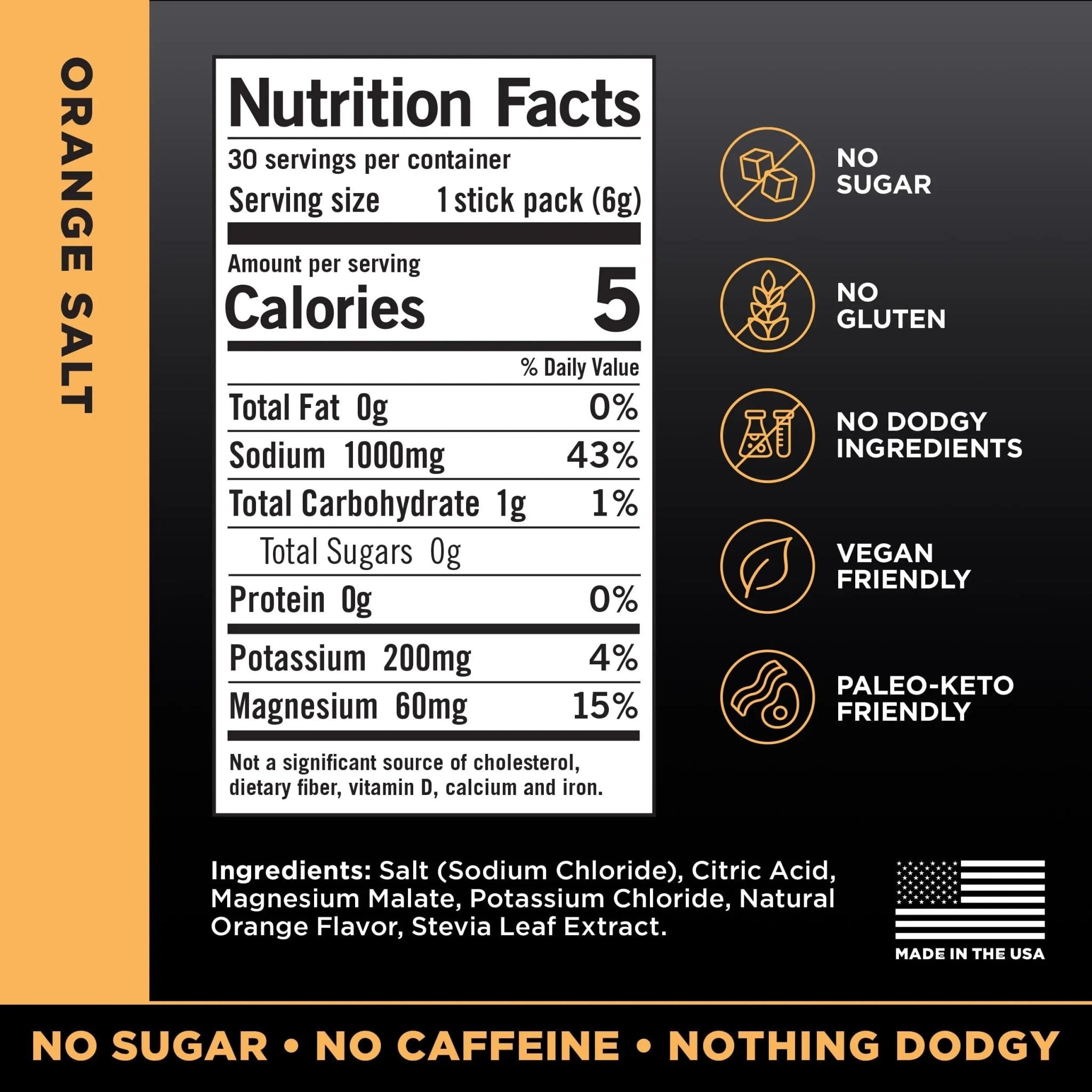 LMNT Zero Sugar Electrolytes - Orange Salt | Drink Mix | 30-Count - TrustMedUSA