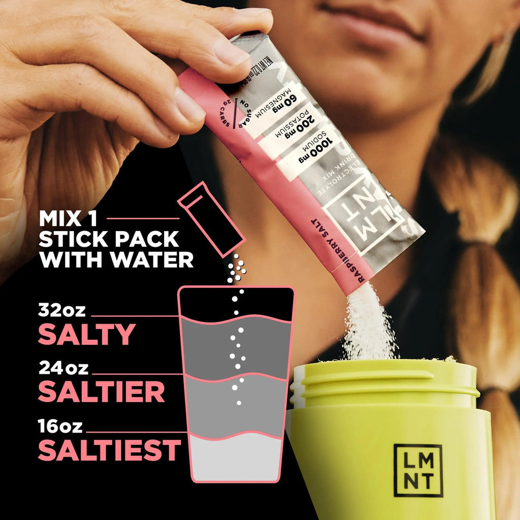 LMNT Zero Sugar Electrolytes - Raspberry Salt | Drink Mix | 30-Count - TrustMedUSA