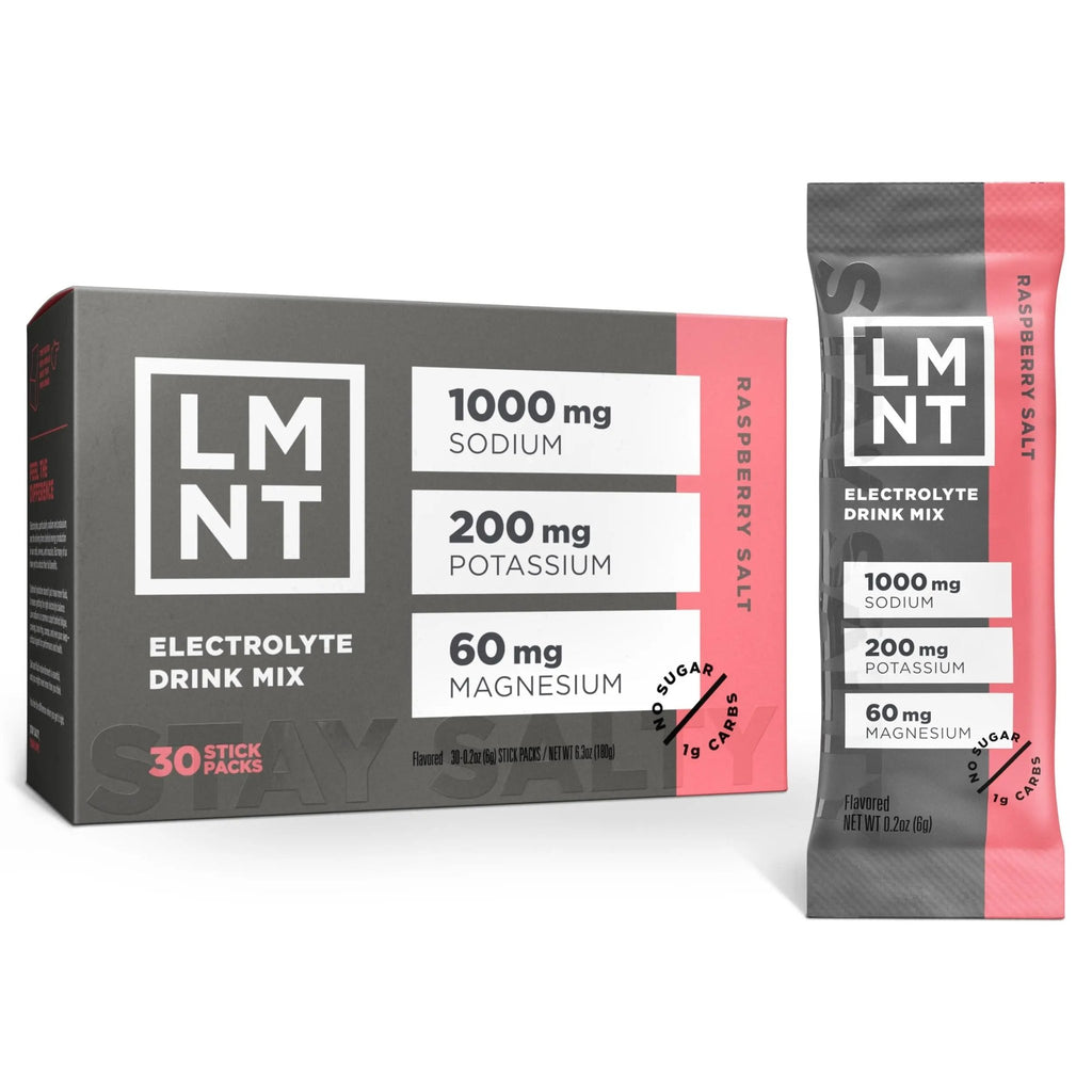 LMNT Zero Sugar Electrolytes - Raspberry Salt | Drink Mix | 30-Count - TrustMedUSA
