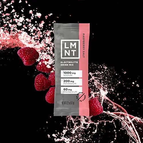 LMNT Zero-Sugar Electrolytes - Raspberry Salt - Hydration Powder Packets | No Dodgy - TrustMedUSA