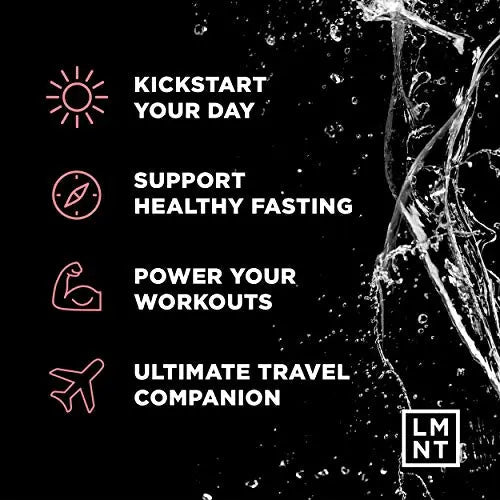 LMNT Zero-Sugar Electrolytes - Raspberry Salt - Hydration Powder Packets | No Dodgy - TrustMedUSA