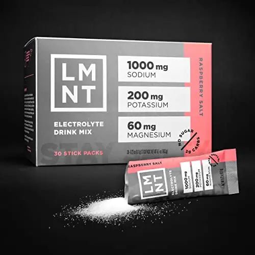 LMNT Zero-Sugar Electrolytes - Raspberry Salt - Hydration Powder Packets | No Dodgy - TrustMedUSA