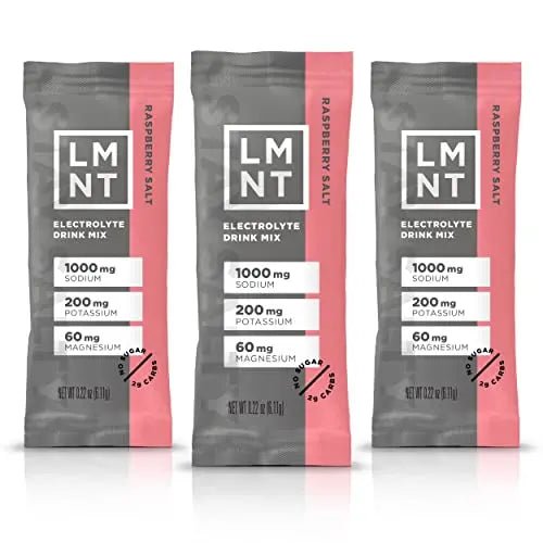 LMNT Zero-Sugar Electrolytes - Raspberry Salt - Hydration Powder Packets | No Dodgy - TrustMedUSA
