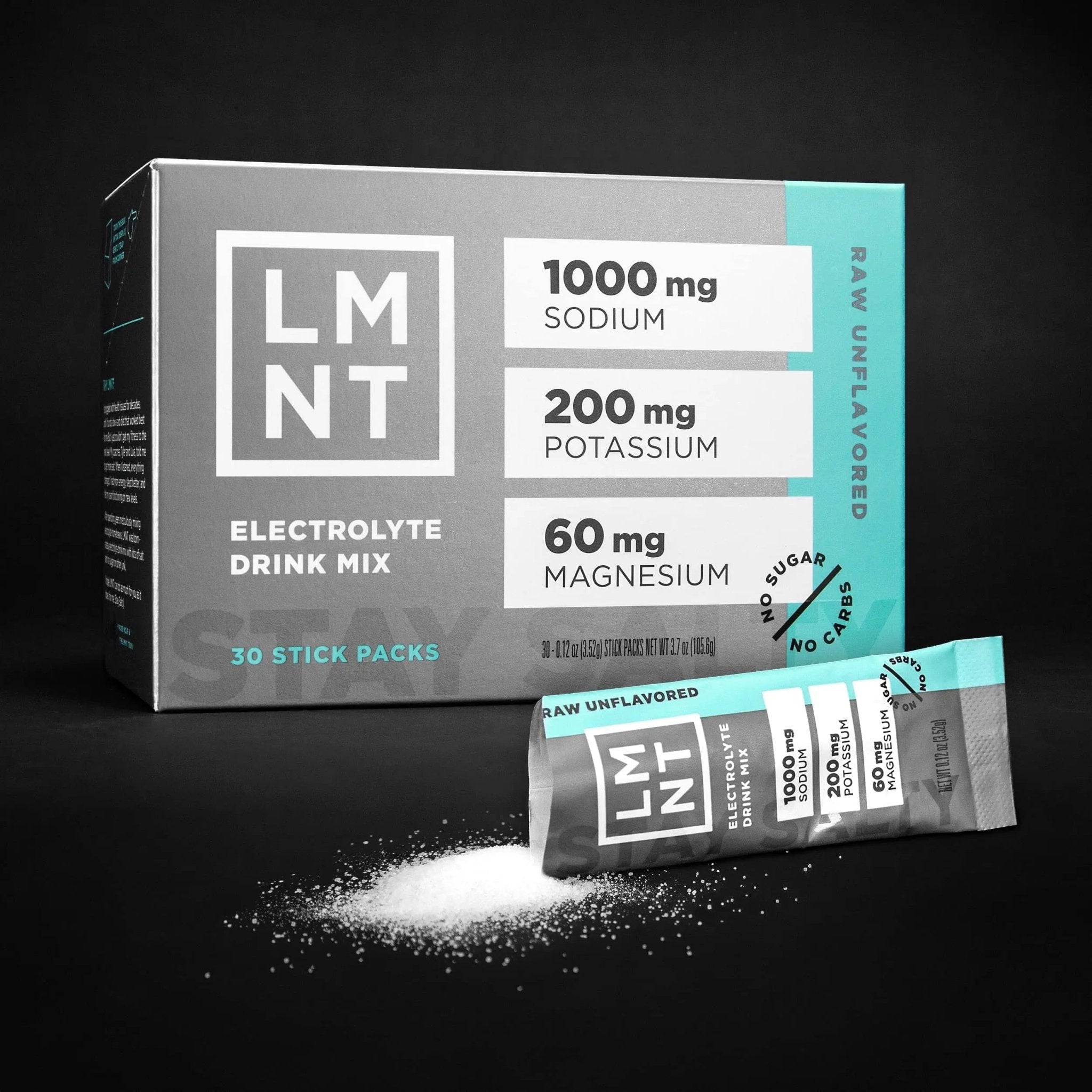 LMNT Zero-Sugar Electrolytes - Raw Unflavored Salt - Hydration Powder Packets - TrustMedUSA