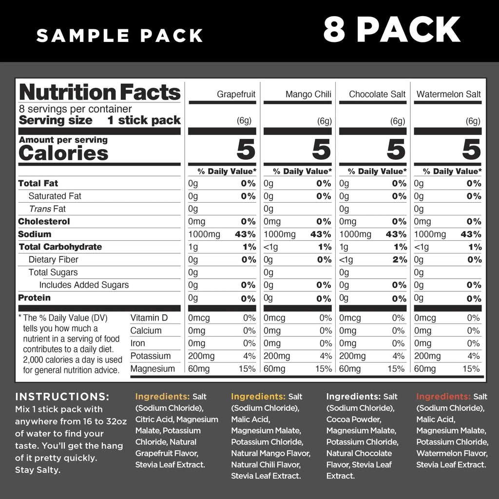 LMNT Zero Sugar Electrolytes - Sample Pack | Drink Mix | 8-Count - TrustMedUSA