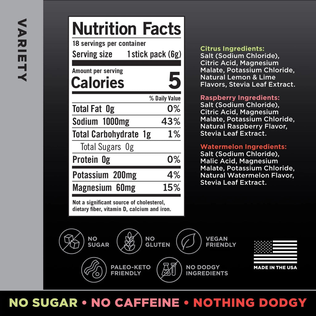 LMNT Zero Sugar Electrolytes - Variety Pack Bundle | Drink Mix | 18-Count - TrustMedUSA