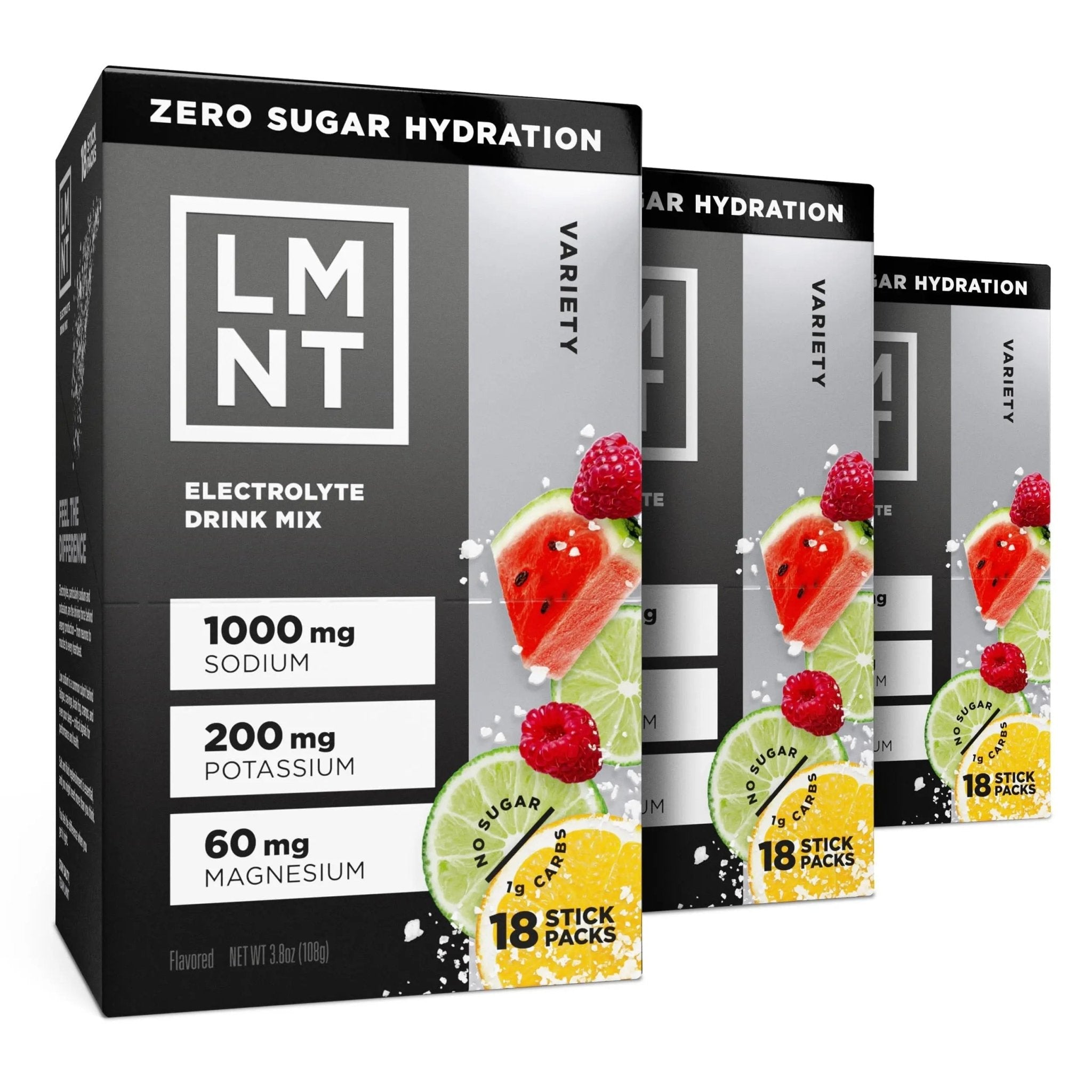 LMNT Zero Sugar Electrolytes - Variety Pack Bundle | Drink Mix | 54-Count - TrustMedUSA