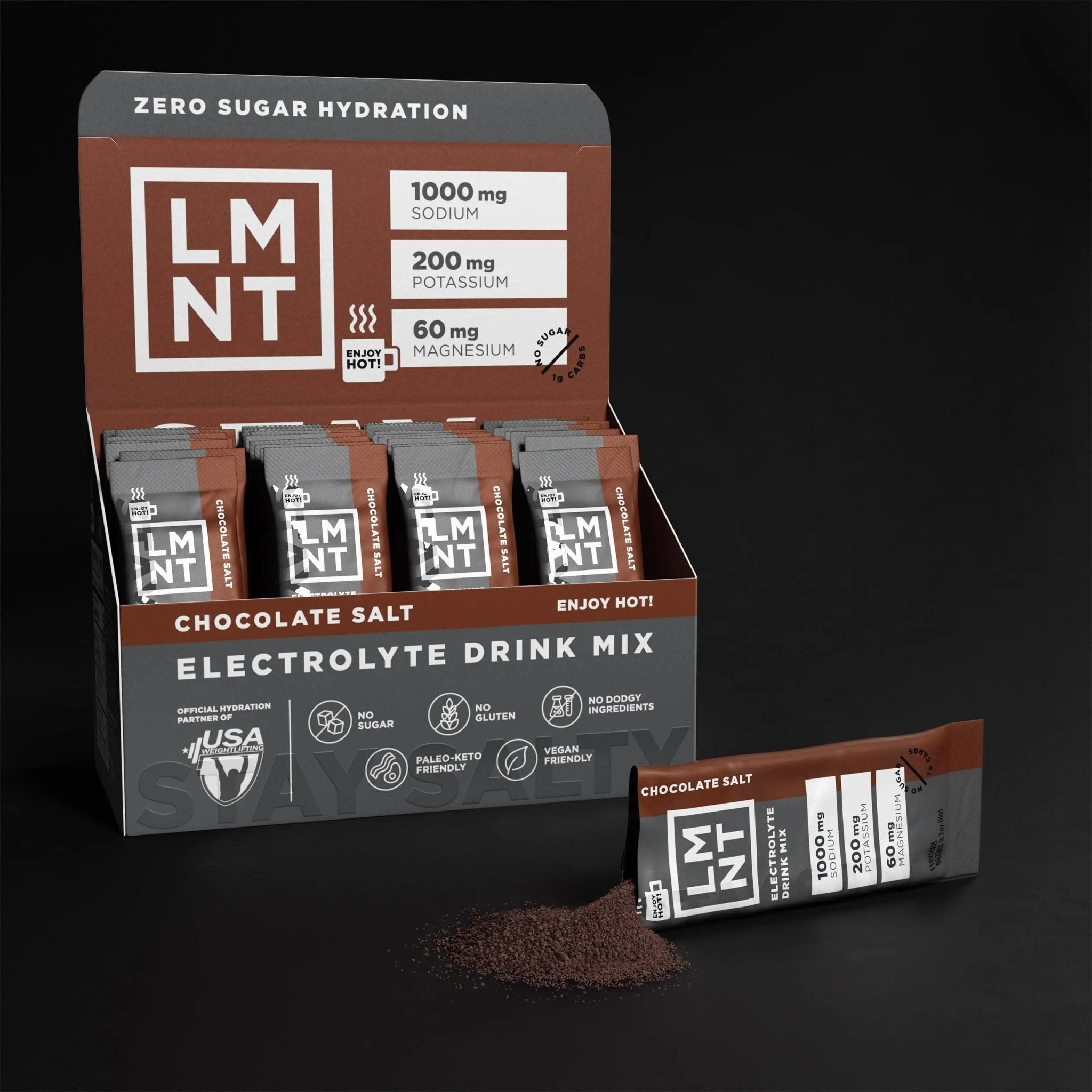 LMNT Zero Sugar Hot Chocolate or Coffee Mixer - Chocolate Salt | Drink Mix | 30-Count - TrustMedUSA