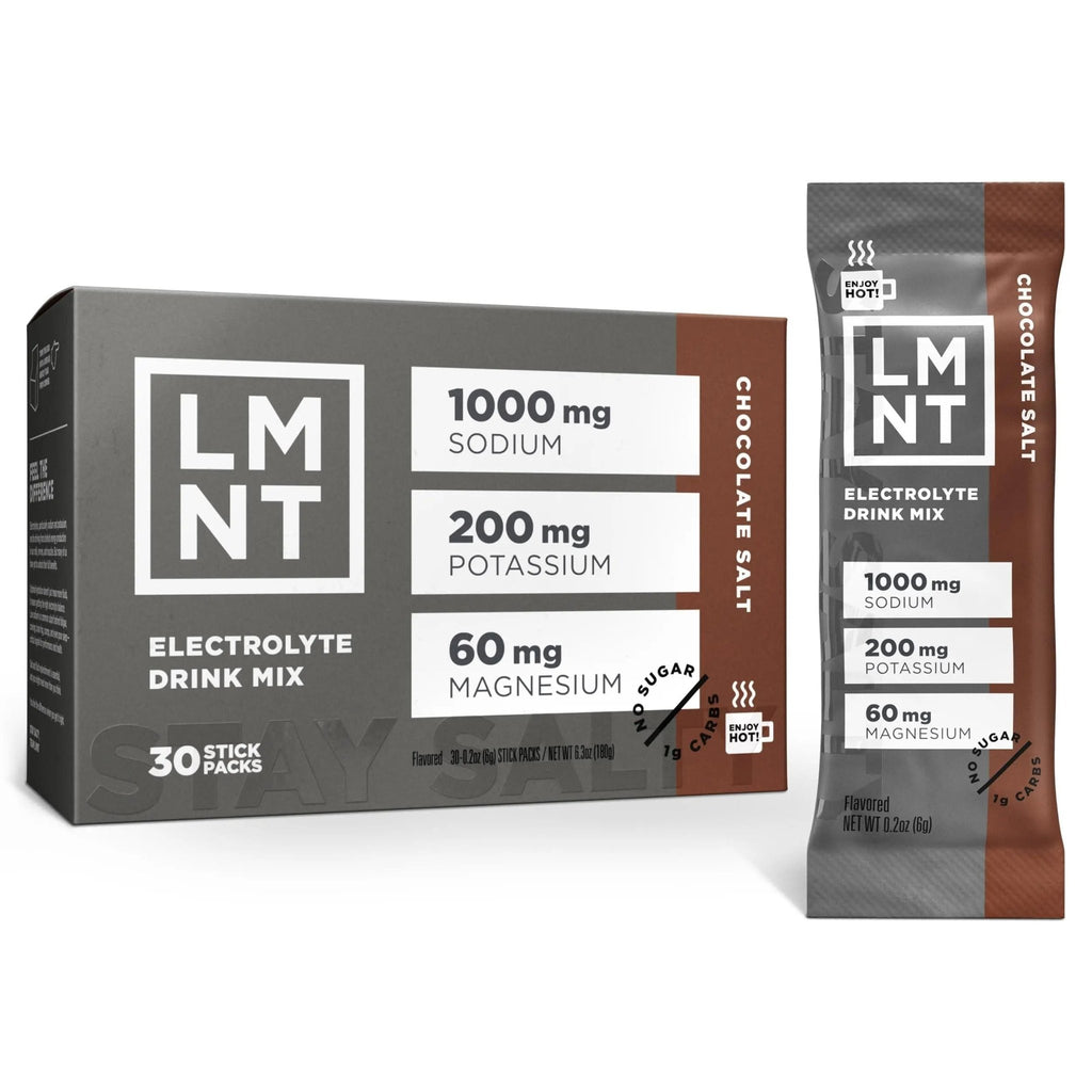 LMNT Zero Sugar Hot Chocolate or Coffee Mixer - Chocolate Salt | Drink Mix | 30-Count - TrustMedUSA