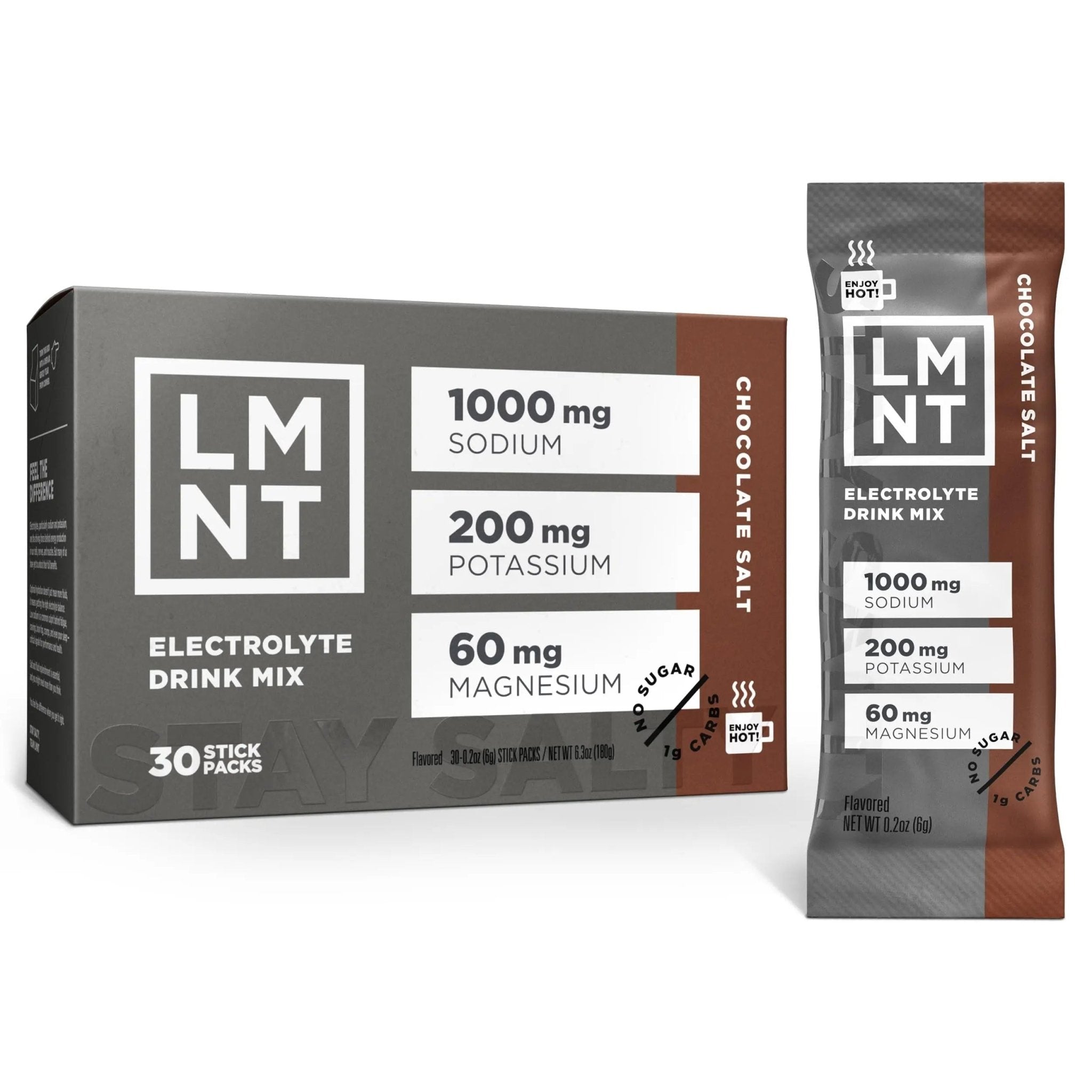 LMNT Zero Sugar Hot Chocolate or Coffee Mixer - Chocolate Salt | Drink Mix | 30-Count - TrustMedUSA