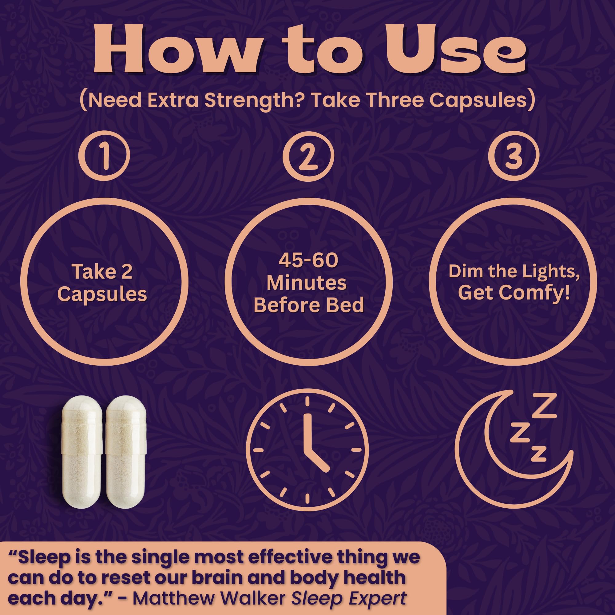 Local Nutrition Natural Sleep Aid with Magnesium Glycinate, Reishi Mushroom Extract, L-Theanine, Apigenin, and Melatonin - Sleep Supplement for Adults Seeking Deep Rest - 60 Capsules, Made in The USA - TrustMedUSA