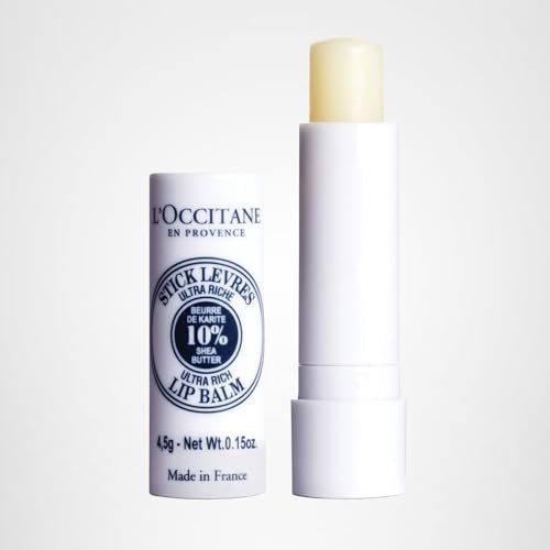 L'OCCITANE 10% Organic Shea Butter Ultra Rich Lip Balm Stick, Moisturizes, Nourishes, Repairs & Softens Dry, Chapped Lips, Long Lasting, Vegan - TrustMedUSA