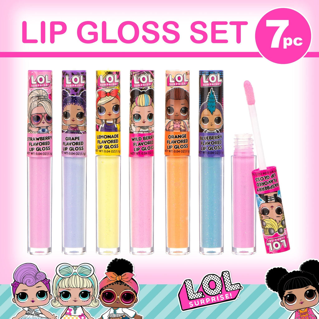 L.O.L Surprise 7-Pack Lip Gloss for Girls, Lol Lip Gloss - TrustMedUSA