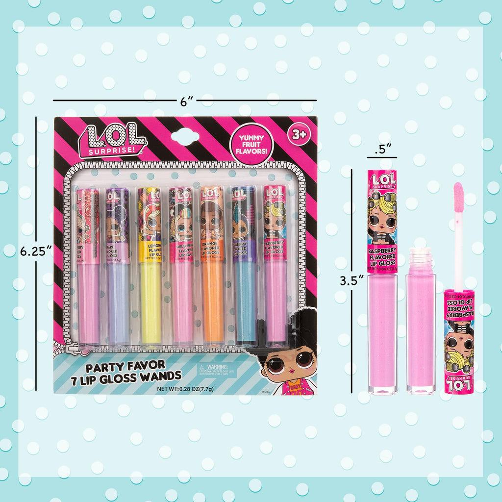 L.O.L Surprise 7-Pack Lip Gloss for Girls, Lol Lip Gloss - TrustMedUSA
