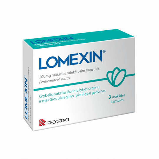 LOMEXIN, 200 mg, vaginal soft capsules, 3 caps - TrustMedUSA