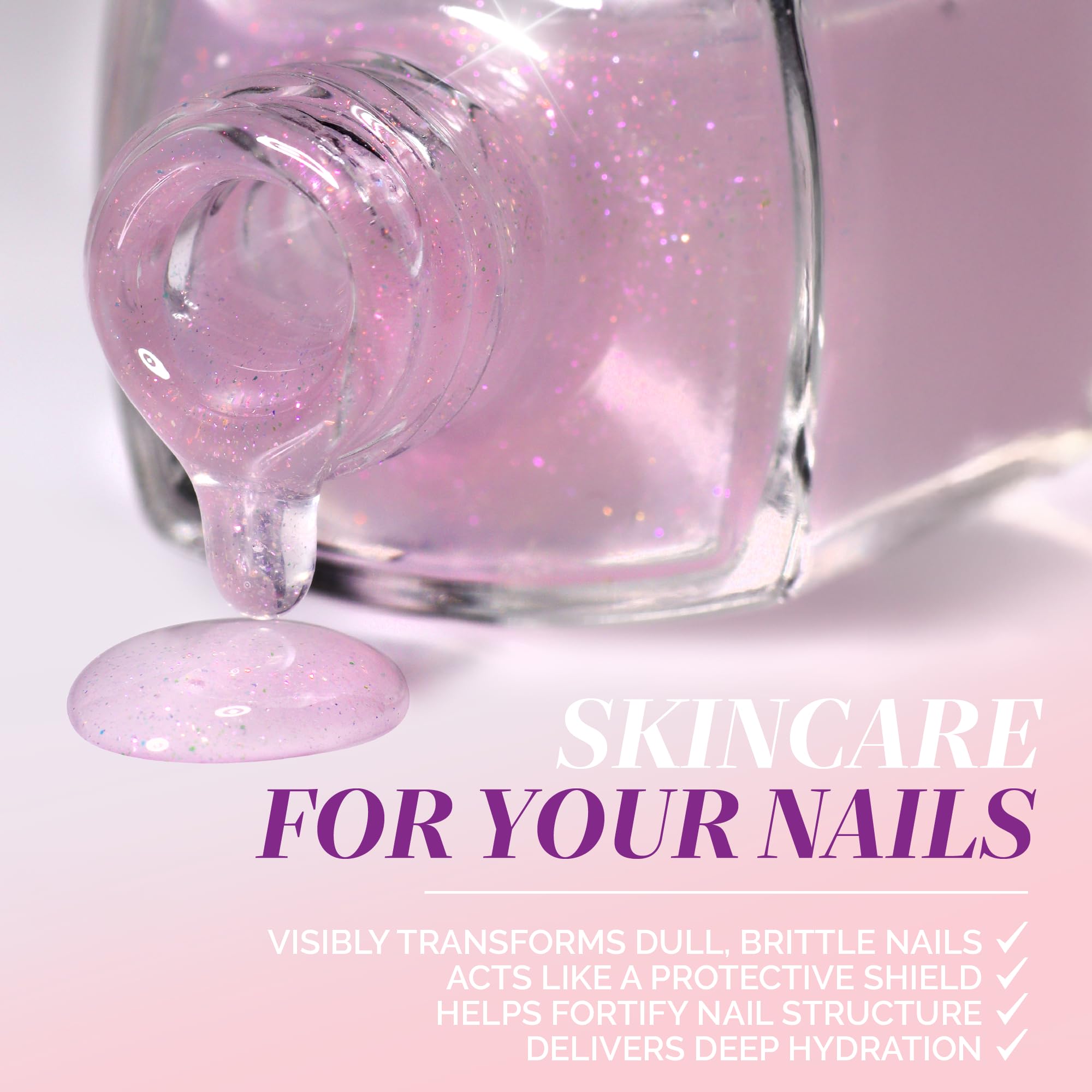 LONDONTOWN Glow Getter Nail Luminizer – One-Step Nail Treatment with Hexanal & Shimmer for Stronger, Healthier, Glossier Nails, No Base or Top Coat Needed, 0.4 Fl Oz - TrustMedUSA