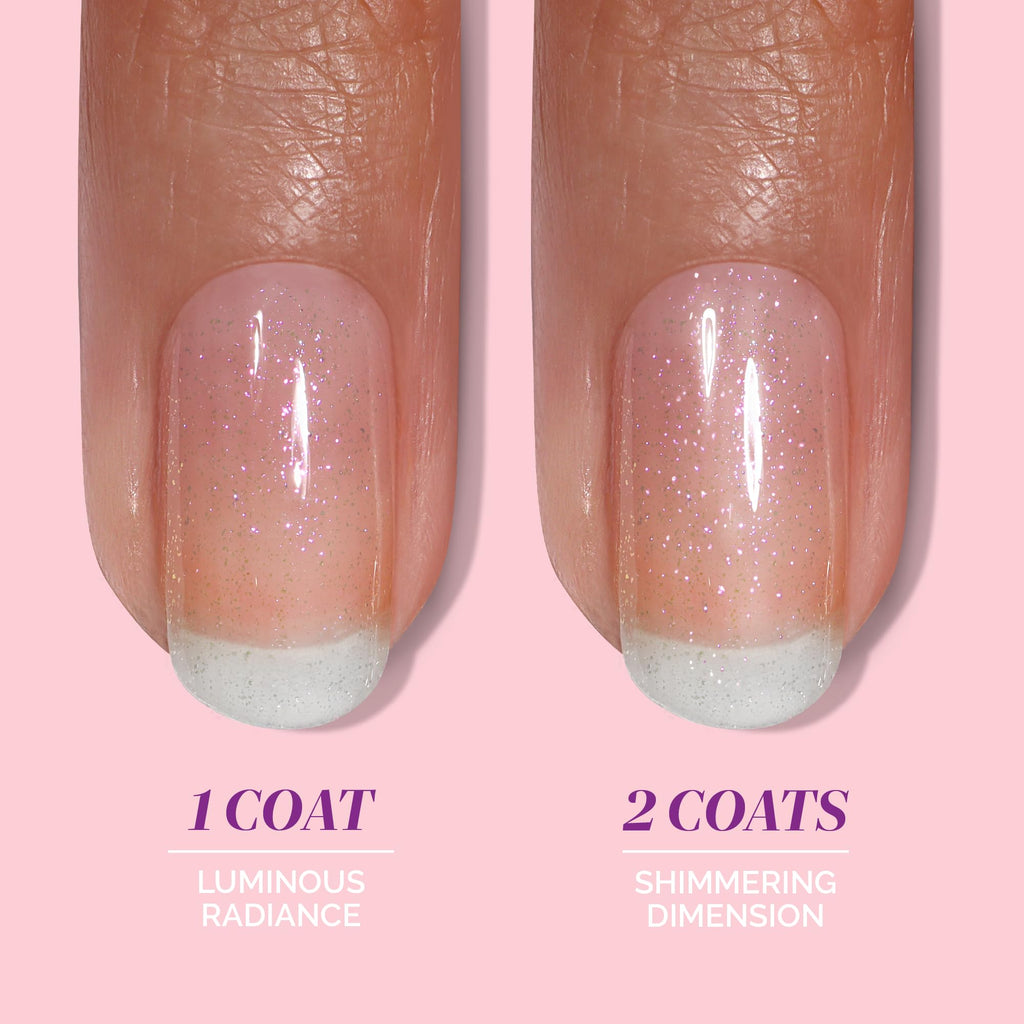 LONDONTOWN Glow Getter Nail Luminizer – One-Step Nail Treatment with Hexanal & Shimmer for Stronger, Healthier, Glossier Nails, No Base or Top Coat Needed, 0.4 Fl Oz - TrustMedUSA