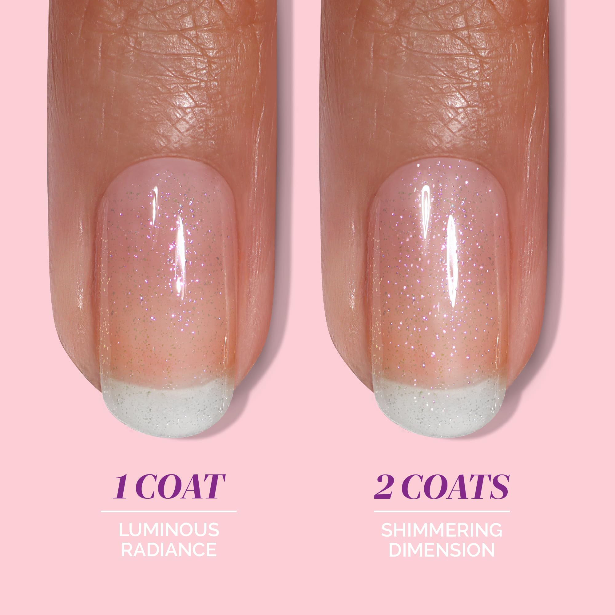 LONDONTOWN Glow Getter Nail Luminizer – One-Step Nail Treatment with Hexanal & Shimmer for Stronger, Healthier, Glossier Nails, No Base or Top Coat Needed, 0.4 Fl Oz - TrustMedUSA