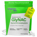 Longevity Box Ultra Pure GlyNAC Supplement 1000mg (500mg Glycine + 500mg N-Acetyl Cysteine) - Glutathione Precursor for Healthy Aging, Energy & Cellular Protection - 120 Vegan Capsules - TrustMedUSA