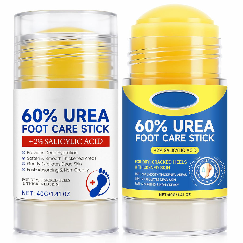 Loobexery 2 Pcs 60% Urea with 2% Salicylic Acid Foot Care Stick, Urea Foot Cream for Cracked Feet, Repairs Dry Rough Heels Fast, Foot Lotion Moisturizer for Dead Skin, Hydrating Heel Balm - Maple Wellness Supplements