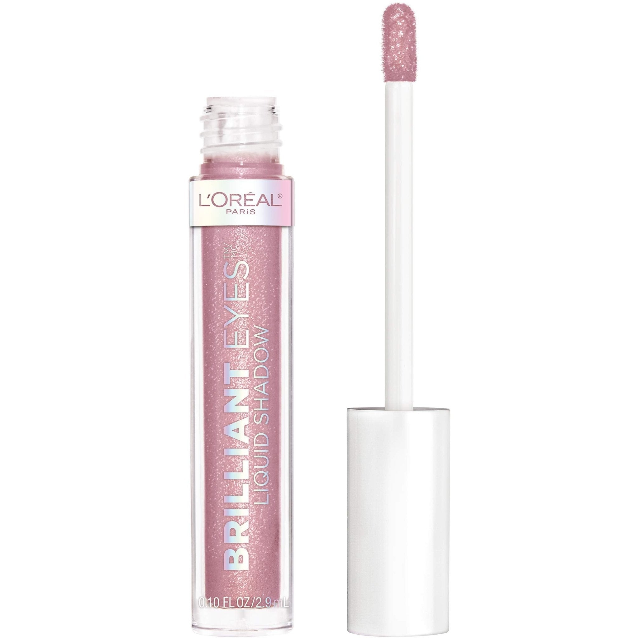L'Oreal Paris Brilliant Eyes Shimmer Liquid Eye Shadow, Longwearing Lasting Shimmer, Crease Resistant, Flake-Proof, Precision Applicator, Quick Dry, Non-Greasy, Amethyst Quartz, 0.1 oz. - TrustMedUSA