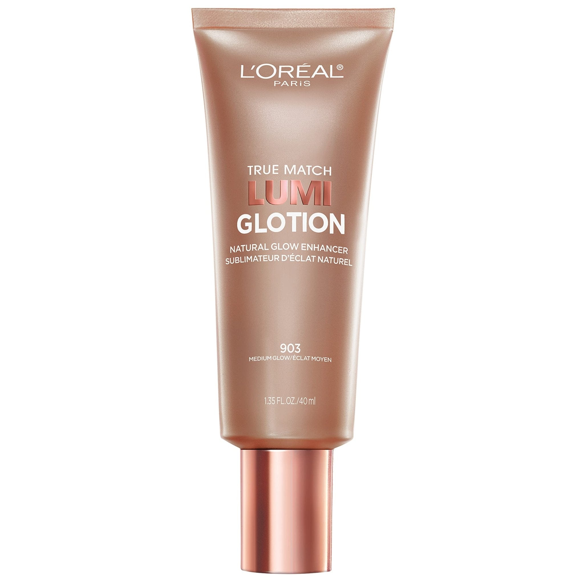 L'Oreal Paris Makeup True Match Lumi Glotion, Natural Glow Enhancer, Illuminator Highlighter, Bronzing Drops For a Sun-Kissed Glow, 903 Medium - TrustMedUSA