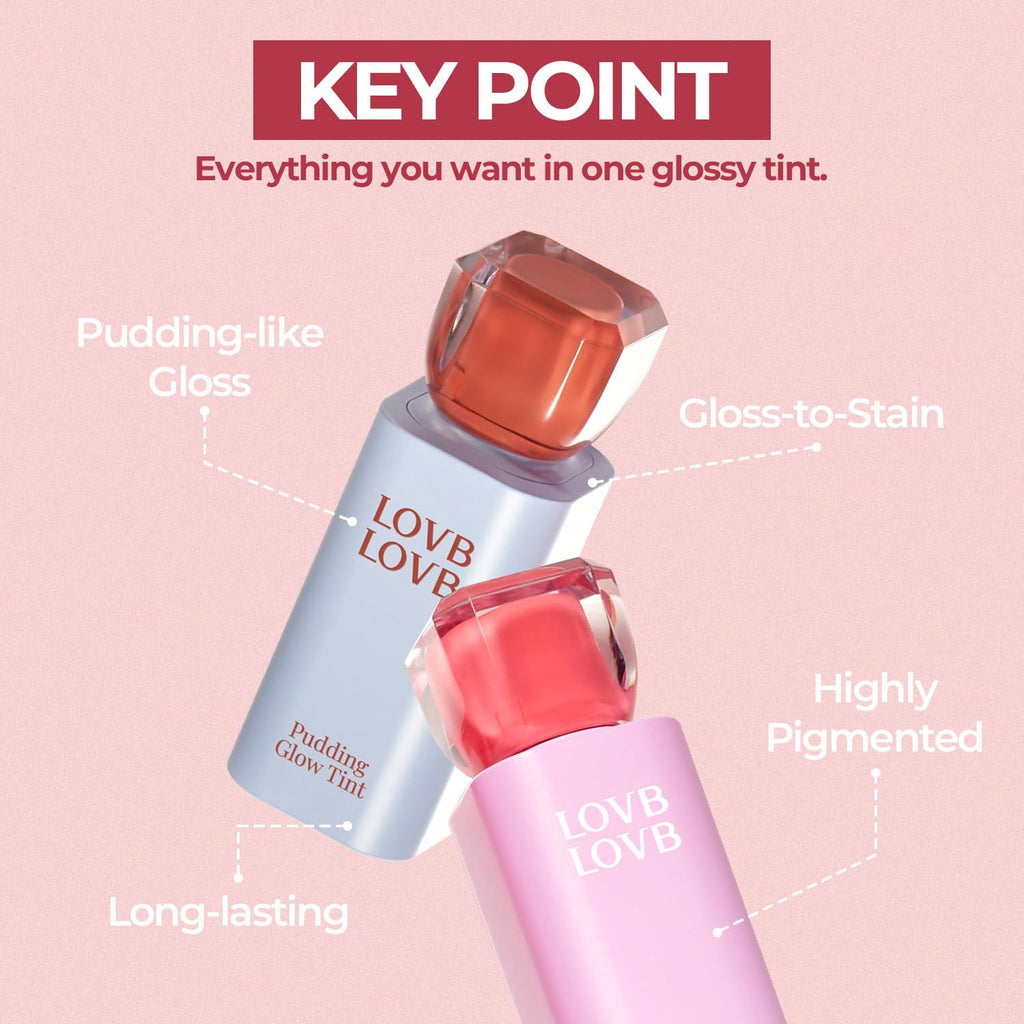 LOVB LOVB Pudding Glow Korean Lip Tint | Natural Lip Stain | Gloss to Stain | Long-Lasting & Non-Sticky | Lightweight Lip Tint | 0.14 oz. (04 SUNSET BEIGE) - TrustMedUSA