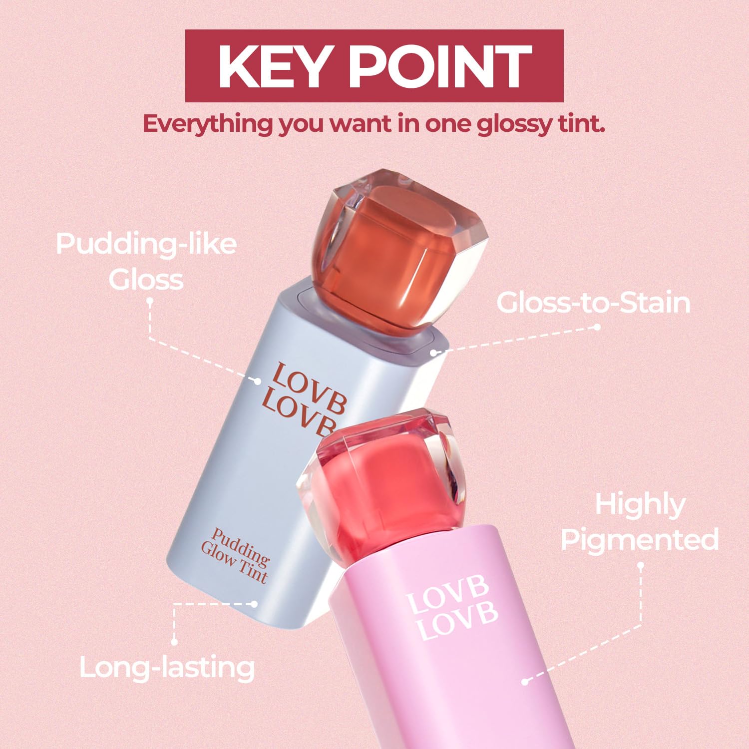 LOVB LOVB Pudding Glow Korean Lip Tint | Natural Lip Stain | Gloss to Stain | Long-Lasting & Non-Sticky | Lightweight Lip Tint | 0.14 oz. (04 SUNSET BEIGE) - TrustMedUSA