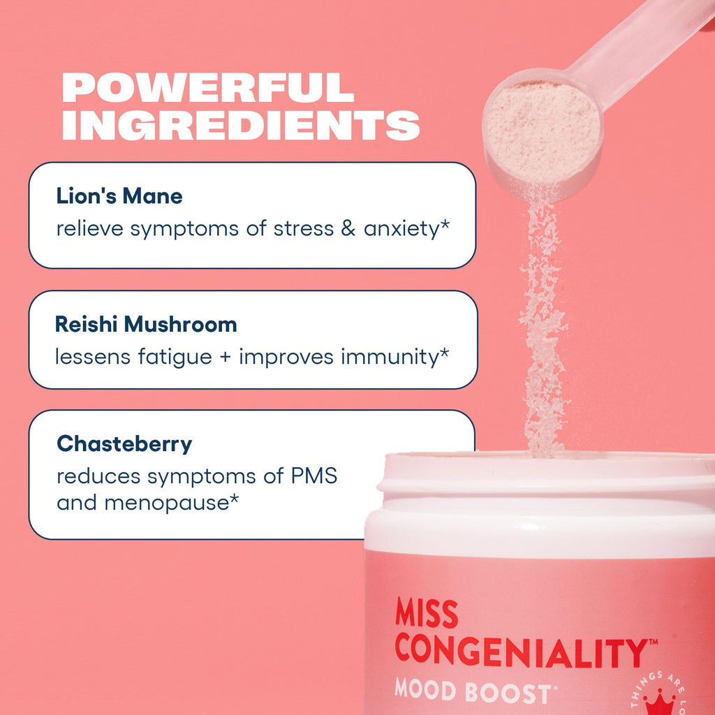 Love Sweat Fitness Mood & Stress Support Supplement for Women | Ashwagandha, B Vitamins & Magnesium Powder | Focus, Calm & Balance | Miss Congeniality Vanilla | Vegan, Non-GMO | 28 Servings - TrustMedUSA