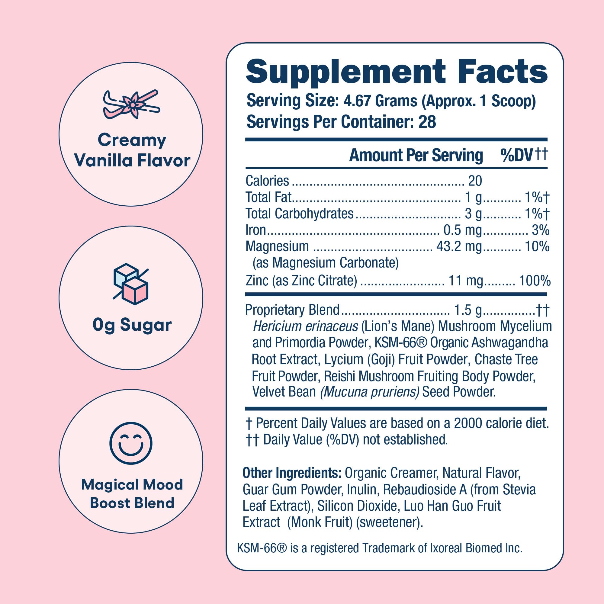 Love Sweat Fitness Mood & Stress Support Supplement for Women | Ashwagandha, B Vitamins & Magnesium Powder | Focus, Calm & Balance | Miss Congeniality Vanilla | Vegan, Non-GMO | 28 Servings - TrustMedUSA