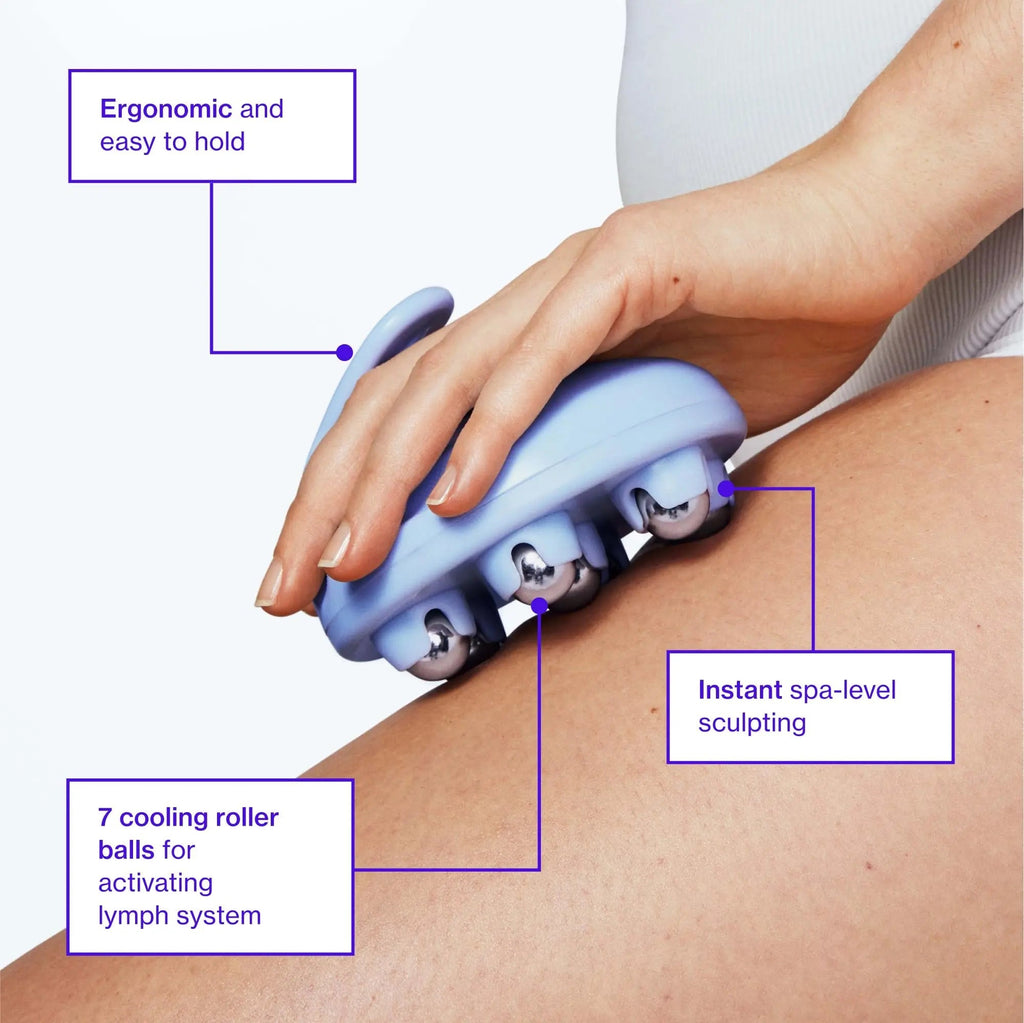 Love Wellness Bye Bye Bloat Lymphatic Massage Roller | Handheld Massager and Body Sculpting Tool | Supports Lymphatic Drainage, Bloating Relief, Skin Hydration & Boost Circulation | 1 Count - TrustMedUSA