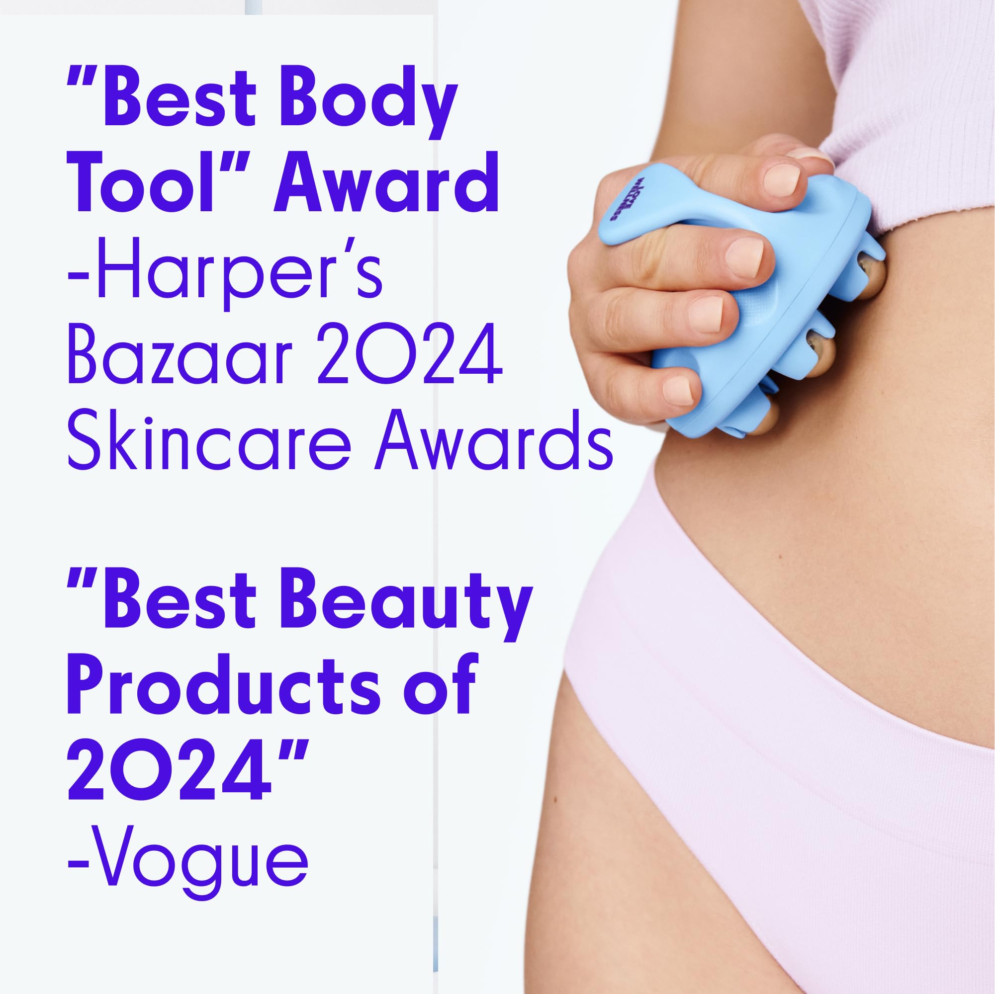 Love Wellness Bye Bye Bloat Lymphatic Massage Roller | Handheld Massager and Body Sculpting Tool | Supports Lymphatic Drainage, Bloating Relief, Skin Hydration & Boost Circulation | 1 Count - Maple Wellness Supplements