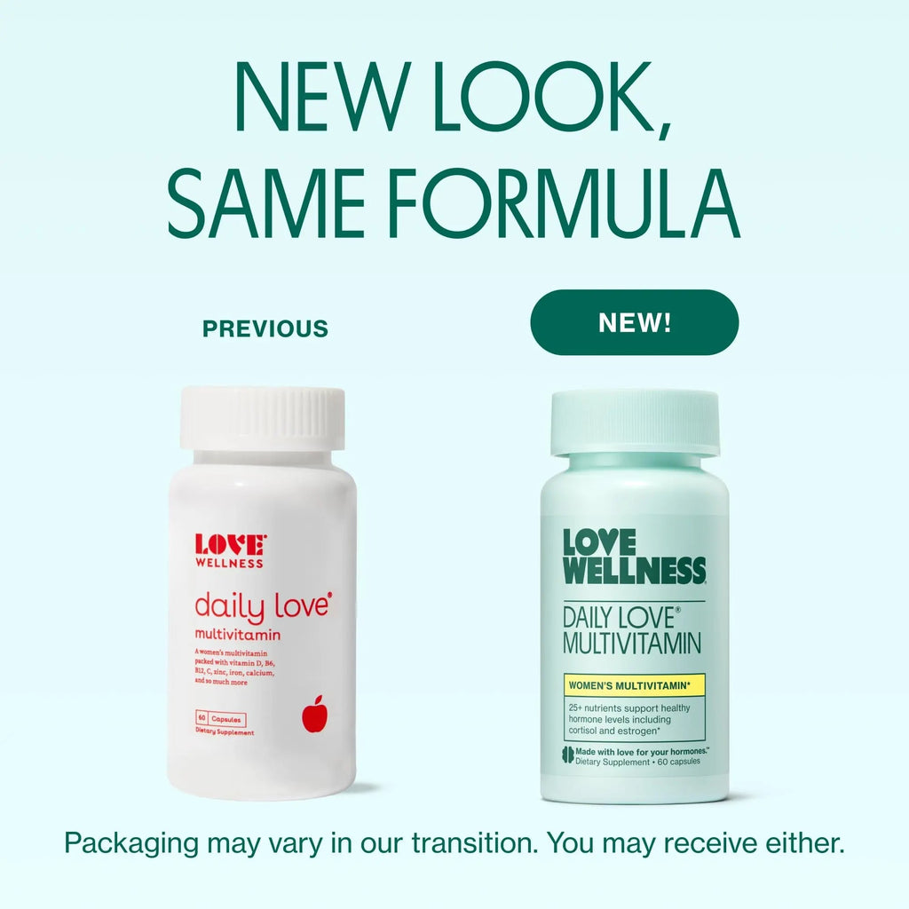 Love Wellness Daily Love Multivitamin for Women | Supports Energy, Cortisol, Immune Health, Stress Relief, & PMS | Complete with Vitamin D, C, Iron, Calcium, Zinc, & Biotin, Magnesium | 60 Count - TrustMedUSA