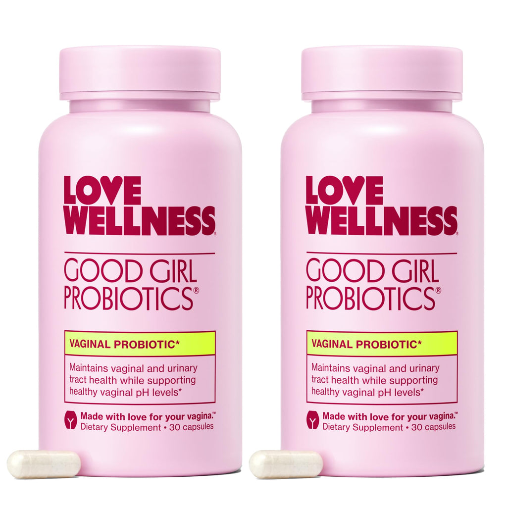 Love Wellness Good Girl Probiotics | Women’s Vaginal Health & pH Balance Supplement | 9-Strain Probiotic for Urinary Tract, Yeast, Odor & Immune Support | Gluten-Free (60-Day Supply) - Maple Wellness Supplements