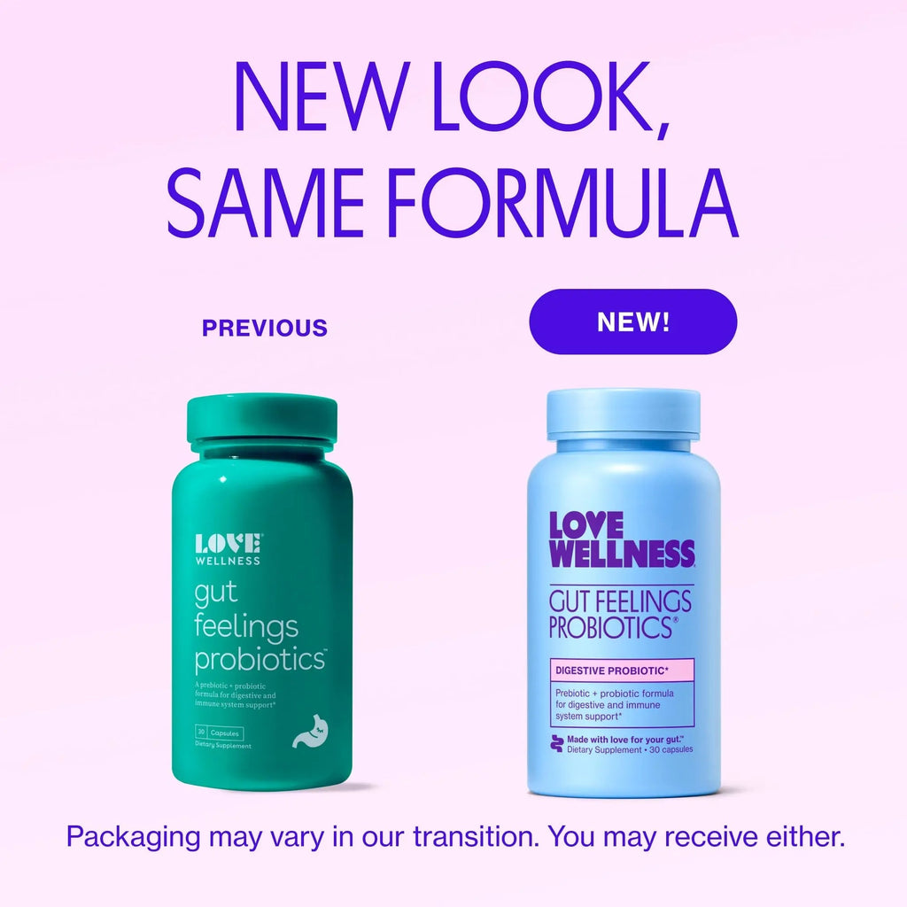 Love Wellness Gut Feelings Probiotic | Gut Health for Women, Digestion Relief & Immune Support Supplement | Womens Probiotic for Gas Relief | 3 Billion CFU | Safe Prebiotic and Postbiotic | 30 Count - TrustMedUSA