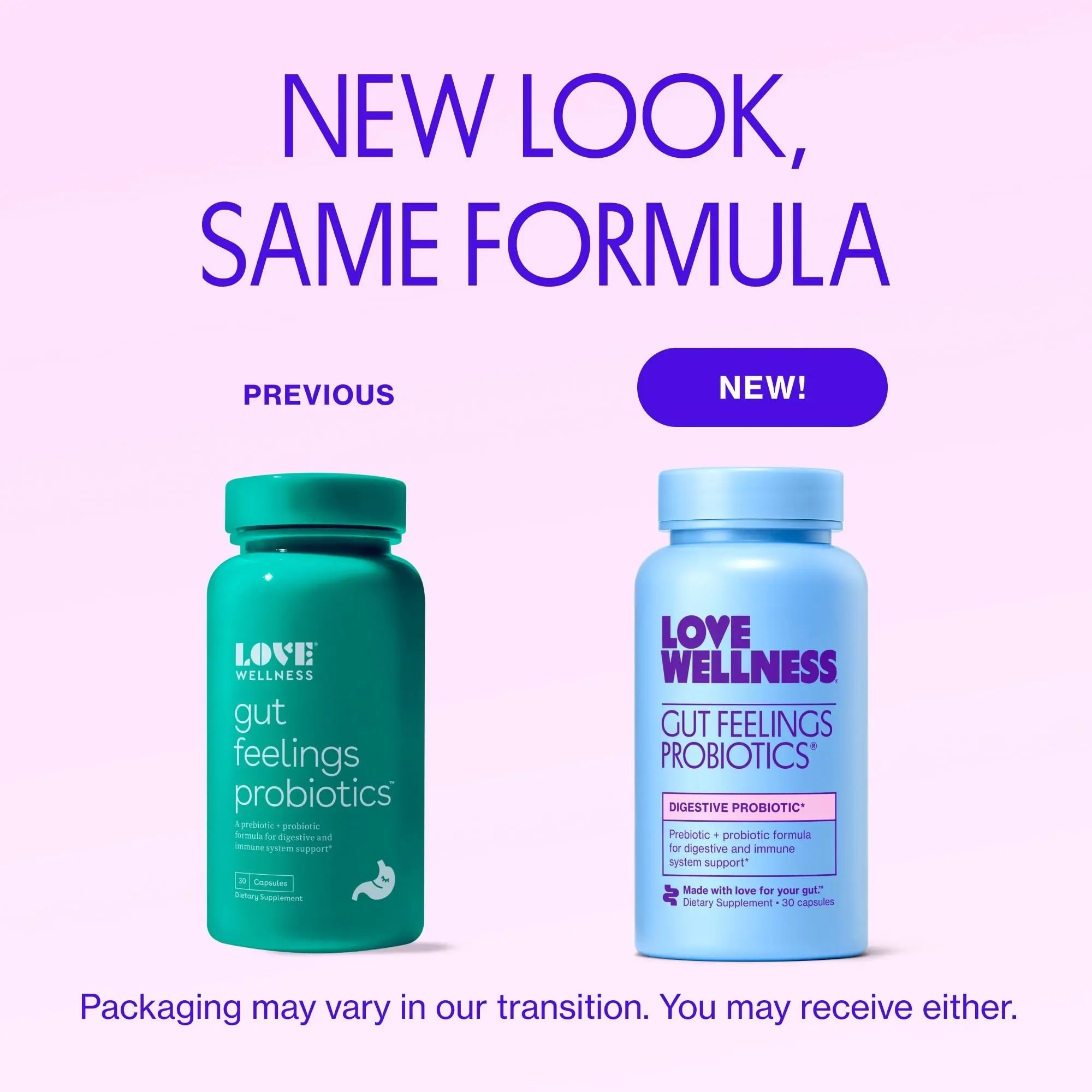 Love Wellness Gut Feelings Probiotic | Gut Health for Women, Digestion Relief & Immune Support Supplement | Womens Probiotic for Gas Relief | 3 Billion CFU | Safe Prebiotic and Postbiotic | 30 Count - TrustMedUSA