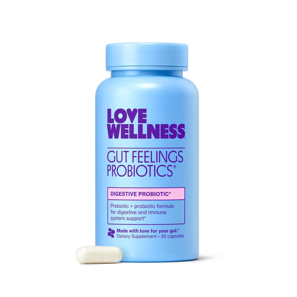 Love Wellness Gut Feelings Probiotic | Gut Health for Women, Digestion Relief & Immune Support Supplement | Womens Probiotic for Gas Relief | 3 Billion CFU | Safe Prebiotic and Postbiotic | 30 Count - TrustMedUSA