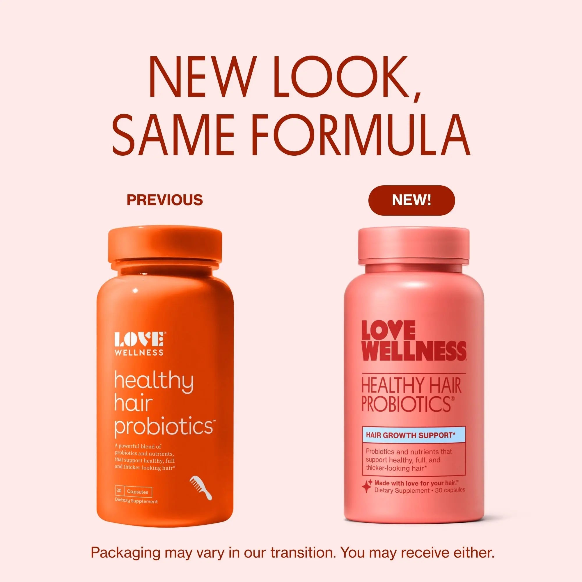 Love Wellness Healthy Hair Probiotics | Support Hair Growth with Biotin and Vitamin B12 & B6 | Supplement for Healthy Scalp & Thicker, Fuller Looking Hair | Safe & Effective | 30 Capsules - TrustMedUSA