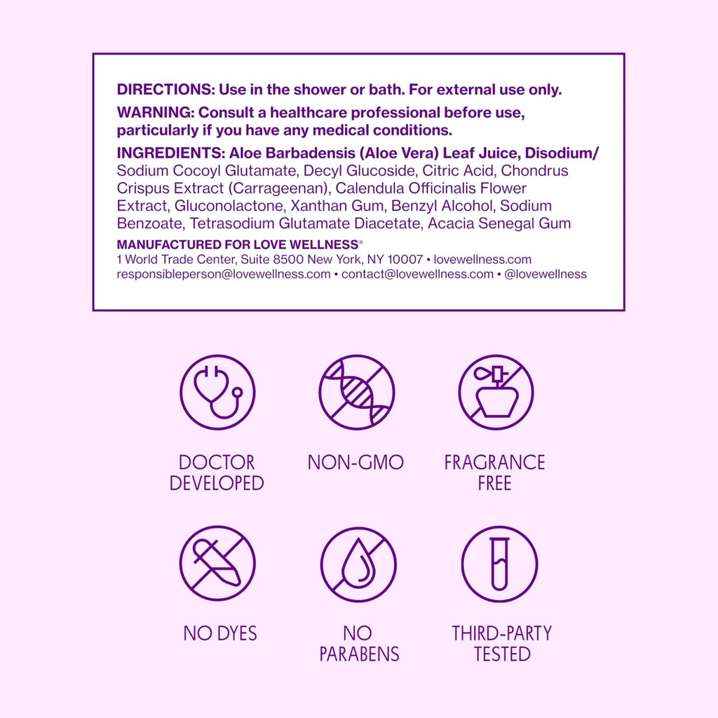 Love Wellness pH Balancing Cleanser | Feminine Vaginal Wash | Fragrance-Free | Vaginal Cleanser for Balanced pH, Intimate Health & Hygiene | Non-Irritating with Aloe Vera for Sensitive Skin | 5 Fl Oz - TrustMedUSA