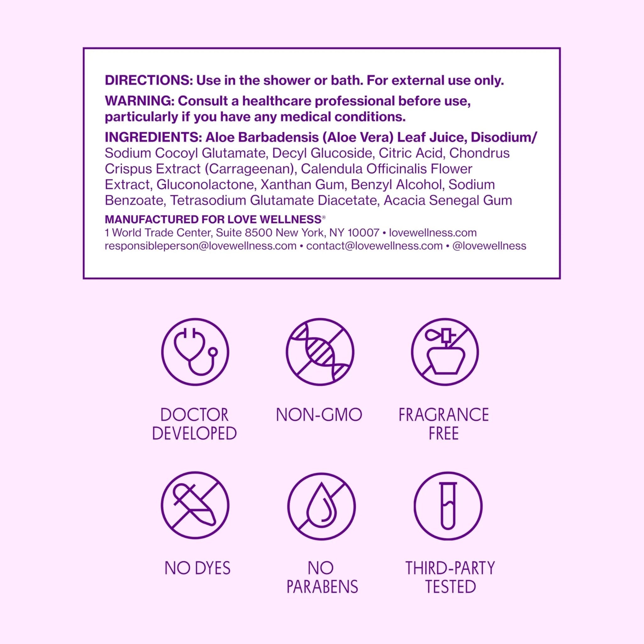 Love Wellness pH Balancing Cleanser | Feminine Vaginal Wash | Fragrance-Free | Vaginal Cleanser for Balanced pH, Intimate Health & Hygiene | Non-Irritating with Aloe Vera for Sensitive Skin | 5 Fl Oz - TrustMedUSA