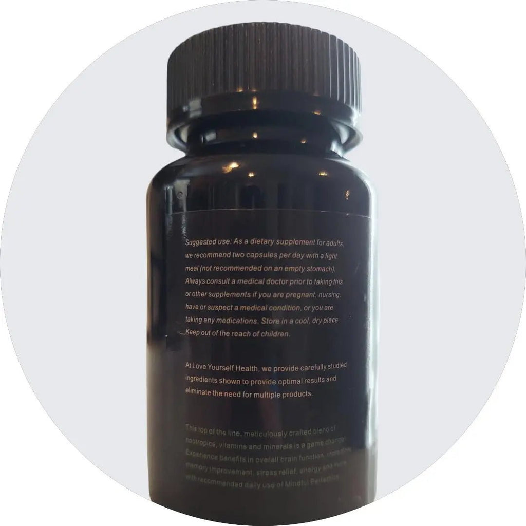 Love Yourself Health Mindful Perfection Premium Nootropic Brain Supplement, 90Count 45 Day Supply for Improved Cognitive Function, Focus, Memory & Energy - TrustMedUSA