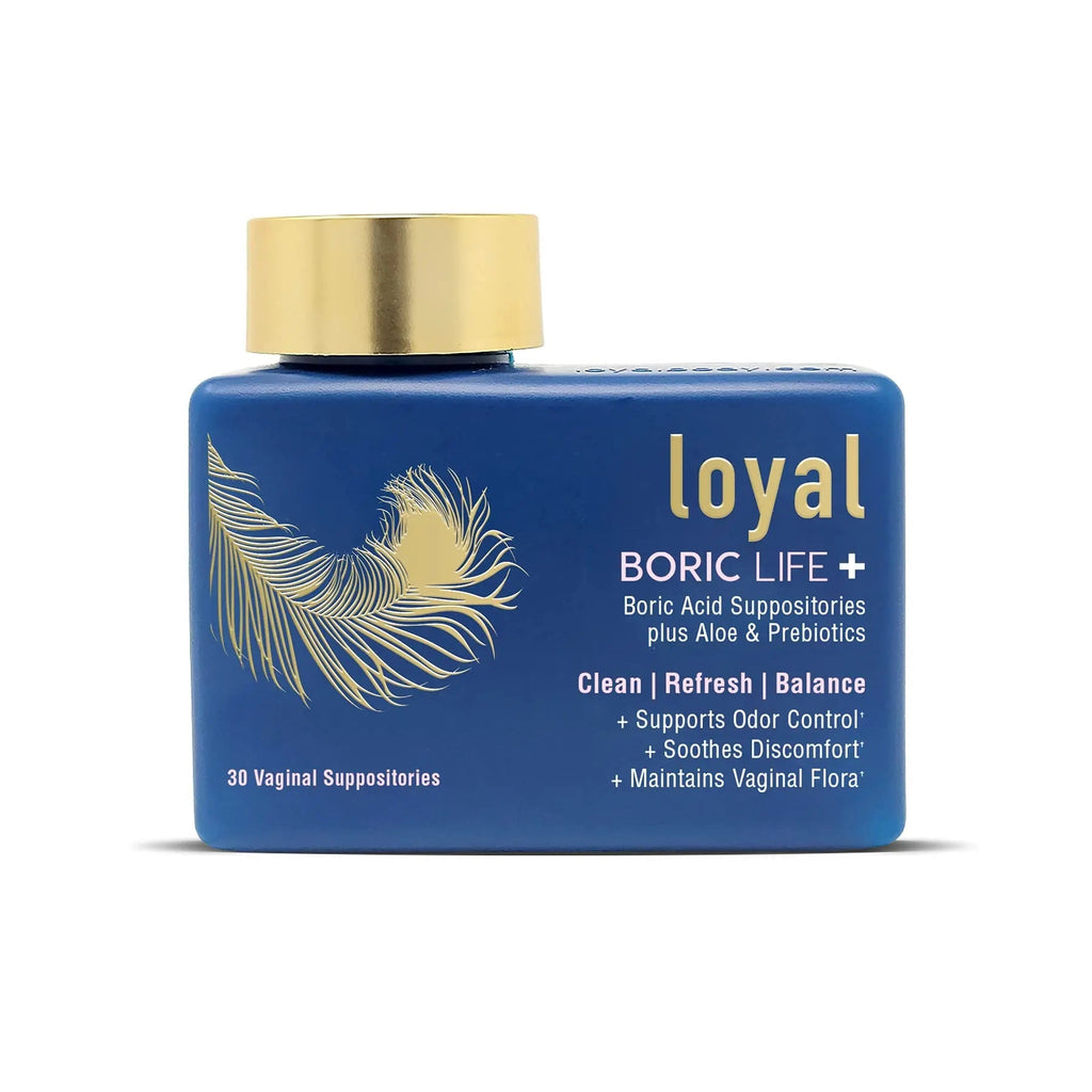 Loyal Boric Life Plus - Boric Acid Suppositories with Aloe & FOS - Supports Odor Control - Soothes Discomfort - Maintains Intimate Flora - Made in USA (30 Count) - TrustMedUSA