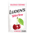 Luden's Sore Throat Relief Lozenges for Minor Everyday Irritation & Dry Mouth, Wild Cherry Flavored Drops, 30 Count - Maple Wellness Supplements