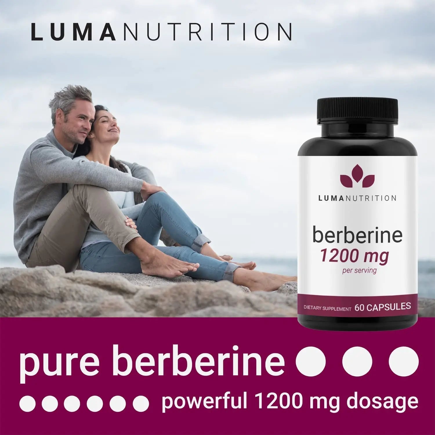Luma Nutrition Berberine Supplement - Berberine 1200mg Per Serving - Berberine HCI - TrustMedUSA