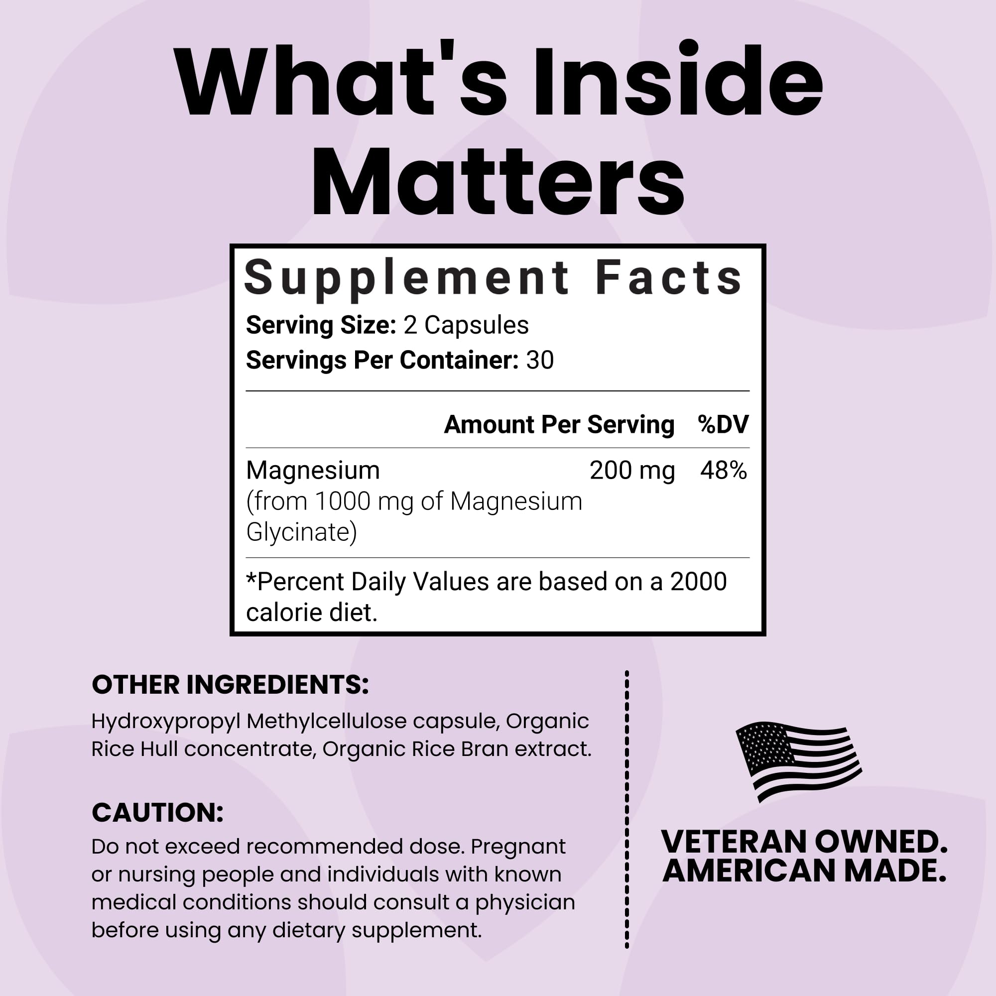Luma Nutrition Magnesium Glycinate 1000mg - Support Stress, Sleep, Nerve & Muscle Health - 500mg Pure Magnesium Supplement Capsules - TrustMedUSA