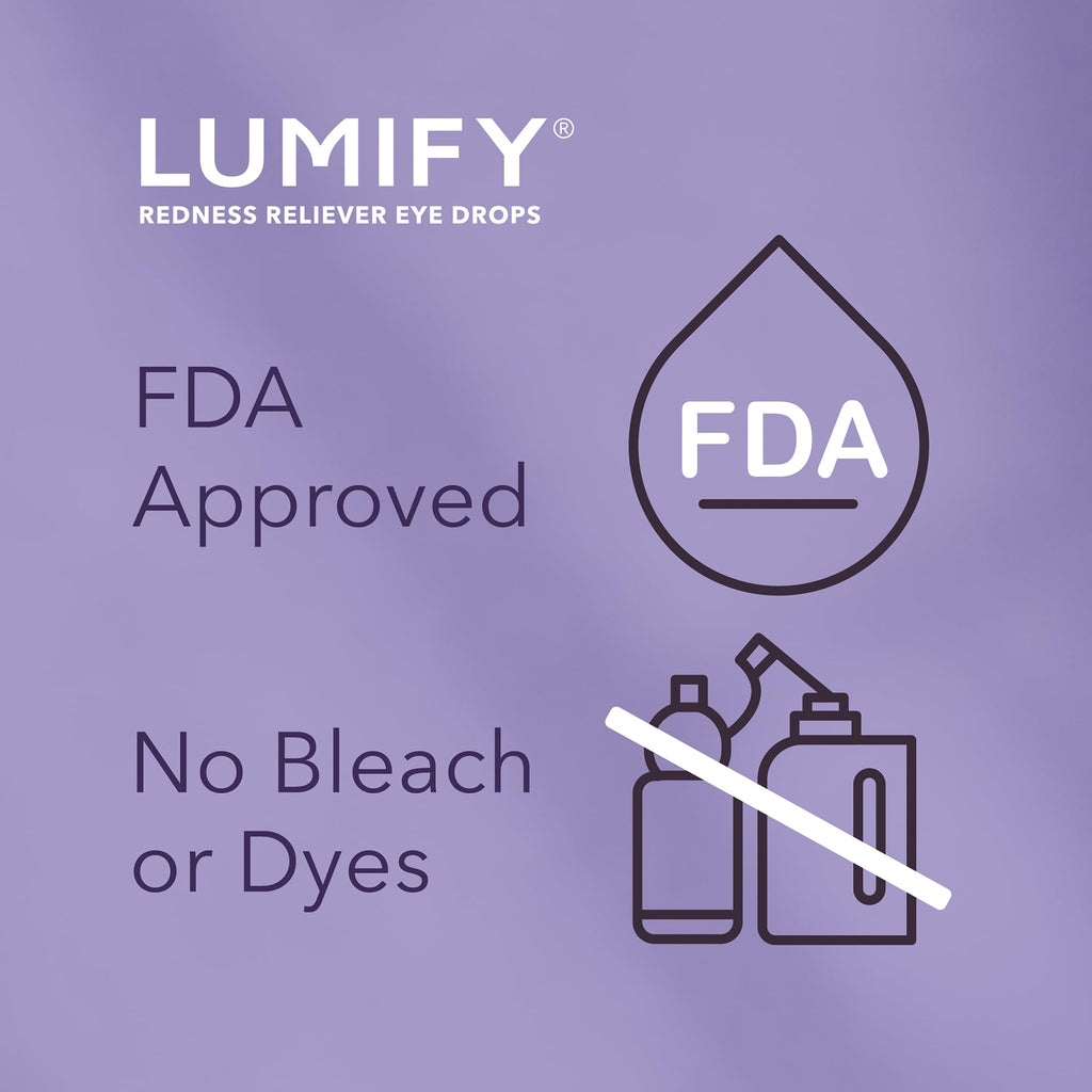 LUMIFY Eye Drops for Red Eyes, Redness Reliever for Brighter Looking Eyes, Works in 1 Minute & Lasts Up to 8 Hours, Eye Drops, 0.17 Fl Oz (5 mL) - TrustMedUSA